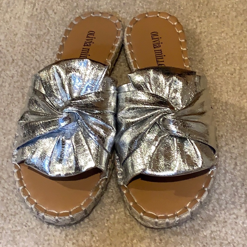 Metallic silver slide